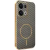 Coque arrière Phonesta Luxury Carbon Fiber avec MagSafe pour Oppo Reno13 Pro - Marron 0