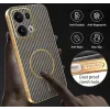 Coque arrière Phonesta Luxury Carbon Fiber avec MagSafe pour Oppo Reno13 Pro - Marron 6