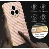Coque arrière Phonesta Luxury Carbon Fiber avec MagSafe pour Realme 14 Pro Plus - Rose 7