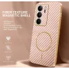 Coque arrière Phonesta Luxury Carbon Fiber avec MagSafe pour Realme 14x / C75 - Rose 1