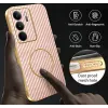 Coque arrière Phonesta Luxury Carbon Fiber avec MagSafe pour Realme 14x / C75 - Rose 7