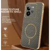 Coque arrière Phonesta Luxury Carbon Fiber avec MagSafe pour Realme GT 7 Pro - Marron 1