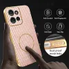 Coque arrière Phonesta Luxury Carbon Fiber avec MagSafe pour Motorola Edge 50 - Rose 6
