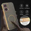 Coque arrière Phonesta Luxury Carbon Fiber avec MagSafe pour Motorola Edge 50 Fusion - Marron 6