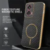 Coque arrière Phonesta Luxury Carbon Fiber avec MagSafe pour Motorola Edge 50 Fusion - Noir 2