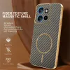 Coque arrière Phonesta Luxury Carbon Fiber avec MagSafe pour Motorola Edge 60 Neo/Edge 50 Neo / ThinkPhone 25 - Marron 3