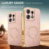 Coque arrière Phonesta Luxury Carbon Fiber avec MagSafe pour Motorola Edge 50 Pro - Rose 4