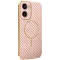 Coque arrière Phonesta Luxury Carbon Fiber avec MagSafe pour Motorola Moto G05 / Moto E15 - Rose