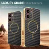 Coque arrière Phonesta Luxury Carbon Fiber avec MagSafe pour Motorola Moto G05 / Moto E15 - Noir 4