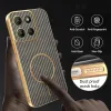 Coque arrière Phonesta Luxury Carbon Fiber avec MagSafe pour Motorola Moto G17/G17 Power/G15/G15 Power - Marron 6