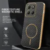 Coque arrière Phonesta Luxury Carbon Fiber avec MagSafe pour Motorola Moto G17/G17 Power/G15/G15 Power - Noir 2