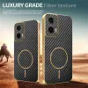 Coque arrière Phonesta Luxury Carbon Fiber avec MagSafe pour Motorola Moto G35 - Noir 4