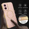 Coque arrière Phonesta Luxury Carbon Fiber avec MagSafe pour Motorola Moto G55 - Rose 6