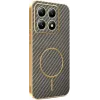 Coque arrière Phonesta Luxury Carbon Fiber avec MagSafe pour Xiaomi 14T - Marron 0