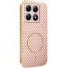 Coque arrière Phonesta Luxury Carbon Fiber avec MagSafe pour Xiaomi 14T Pro - Rose 0