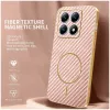 Coque arrière Phonesta Luxury Carbon Fiber avec MagSafe pour Xiaomi 14T Pro - Rose 1