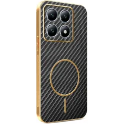 Coque arrière Phonesta Luxury Carbon Fiber avec MagSafe pour Xiaomi 14T Pro - Noir