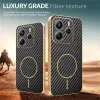 Coque arrière Phonesta Luxury Carbon Fiber avec MagSafe pour Xiaomi Redmi Note 14 5G - Noir 4