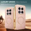 Coque arrière Phonesta Luxury Carbon Fiber avec MagSafe pour Xiaomi Redmi Note 14 Pro 5G / Xiaomi Poco X7 - Rose 4