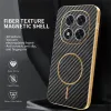 Coque arrière Phonesta Luxury Carbon Fiber avec MagSafe pour Xiaomi Redmi Note 14 Pro 5G / Xiaomi Poco X7 - Noir 2