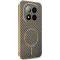 Coque arrière Phonesta Luxury Carbon Fiber avec MagSafe pour Xiaomi Redmi Note 14 Pro Plus - Marron