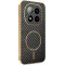 Coque arrière Phonesta Luxury Carbon Fiber avec MagSafe pour Xiaomi Redmi Note 14 Pro Plus - Noir