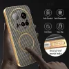 Coque arrière Phonesta Luxury Carbon Fiber avec MagSafe pour Xiaomi 15 Ultra - Marron 6
