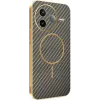 Coque arrière Phonesta Luxury Carbon Fiber avec MagSafe pour Xiaomi Poco F7 Pro - Marron 0