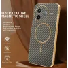 Coque arrière Phonesta Luxury Carbon Fiber avec MagSafe pour Xiaomi Poco F7 Pro - Marron 1