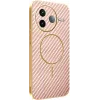 Coque arrière Phonesta Luxury Carbon Fiber avec MagSafe pour Xiaomi Poco F7 Pro - Rose 0