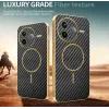 Coque arrière Phonesta Luxury Carbon Fiber avec MagSafe pour Xiaomi Poco F7 Pro - Noir 3
