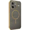 Coque arrière Phonesta Luxury Carbon Fiber avec MagSafe pour Xiaomi Poco F7 Ultra - Marron 0