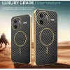 Coque arrière Phonesta Luxury Carbon Fiber avec MagSafe pour Xiaomi Poco F7 Ultra - Noir 3