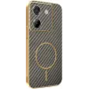 Coque arrière Phonesta Luxury Carbon Fiber avec MagSafe pour Xiaomi Poco M7 Pro - Marron 0