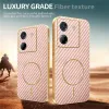 Coque arrière Phonesta Luxury Carbon Fiber avec MagSafe pour Xiaomi Poco M7 Pro - Rose 4