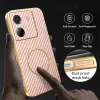 Coque arrière Phonesta Luxury Carbon Fiber avec MagSafe pour Xiaomi Poco M7 Pro - Rose 6