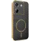 Coque arrière Phonesta Luxury Carbon Fiber avec MagSafe pour Xiaomi Poco M7 Pro - Noir