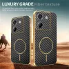 Coque arrière Phonesta Luxury Carbon Fiber avec MagSafe pour Xiaomi Poco M7 Pro - Noir 4