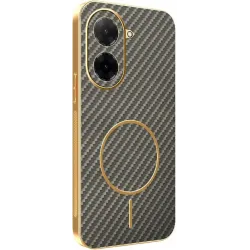 Coque arrière Phonesta Luxury Carbon Fiber avec MagSafe pour Xiaomi Redmi A5 171.7mm - Marron