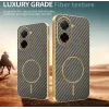 Coque arrière Phonesta Luxury Carbon Fiber avec MagSafe pour Xiaomi Redmi A5 173.4mm - Marron 3