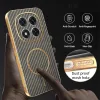 Coque arrière Phonesta Luxury Carbon Fiber avec MagSafe pour Xiaomi Redmi Note 14 Pro 4G - Marron 6