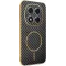 Coque arrière Phonesta Luxury Carbon Fiber avec MagSafe pour Xiaomi Redmi Note 14 Pro 4G - Noir