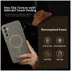 Coque arrière Phonesta Luxury Carbon Fiber avec MagSafe pour Samsung Galaxy A16 - Marron 2