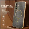 Coque arrière Phonesta Luxury Carbon Fiber avec MagSafe pour Samsung Galaxy A36 - Marron 1