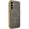 Coque arrière Phonesta Luxury Carbon Fiber avec MagSafe pour Samsung Galaxy A56 - Marron 0