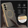 Coque arrière Phonesta Luxury Carbon Fiber avec MagSafe pour Samsung Galaxy A56 - Marron 5