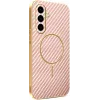 Coque arrière Phonesta Luxury Carbon Fiber avec MagSafe pour Samsung Galaxy A56 - Rose 0