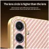 Coque arrière Phonesta Luxury Carbon Fiber avec MagSafe pour Samsung Galaxy S25 Plus/S24 Plus - Rose 7