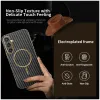 Coque arrière Phonesta Luxury Carbon Fiber avec MagSafe pour Samsung Galaxy S25/S24 - Noir 2