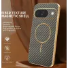 Coque arrière Phonesta Luxury Carbon Fiber avec MagSafe pour Google Pixel 9 - Marron 2